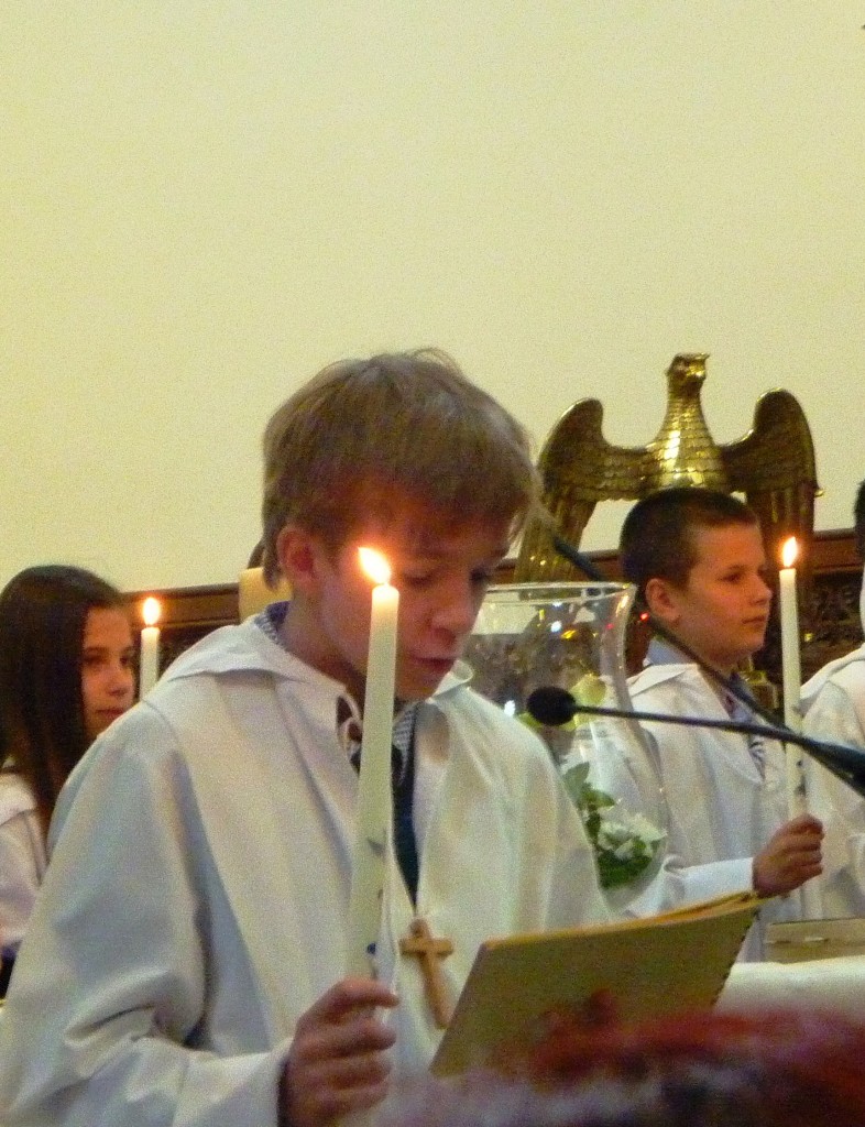 Un moment de la célébration de la Profession de foi.