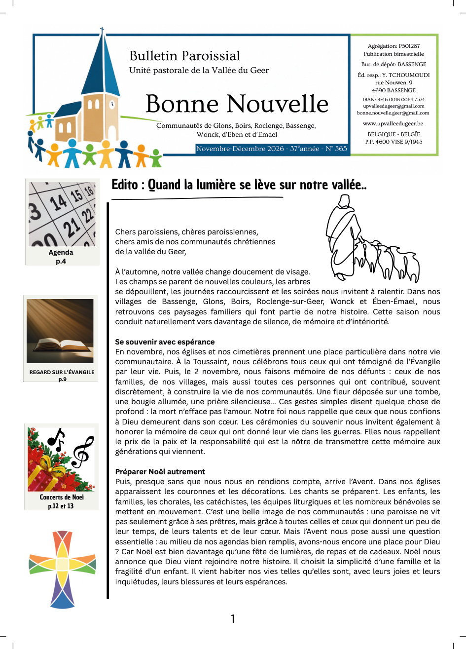 Bonne Nouvelle, novembre–décembre 2026